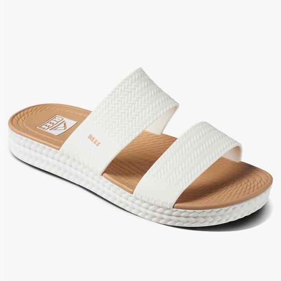 REEF Cushion Vista Women's Slide Sandal, Vegan Leather Strap - Picture 1 of 8